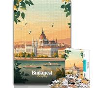 Puzzle del Parlamento di Budapest per adulti e ragazzi, 1000 pezzi, gioco stimolante, ogni pezzo è unico, gioco stimolante e divertente per tutta la famiglia, 38x26cm