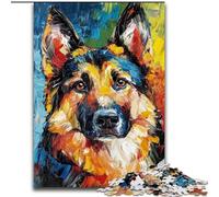 Puzzle del pastore tedesco da 1000 pezzi per adolescenti, giochi divertenti Ogni pezzo è unico Gioco stimolante e divertente per tutta la famiglia (50x75cm)