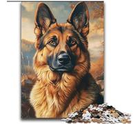 Puzzle del pastore tedesco per adulti da 2000 pezzi, gioco stimolante e per famiglie con poster abbinato e foglio di quiz (70x100cm)