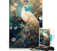 Puzzle del Pavone Mitico per Adulti, 1000 Pezzi, Gioco per Esercizi Mentali, Divertimento in Casa, Taglio di Precisione, Regalo per le Vacanze (38x52cm)