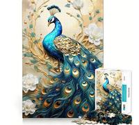 Puzzle del Pavone Mitico per Ragazzi, 1000 Pezzi, Giocattolo Pensante, Rilassante e Divertente, Opera d'Arte Pulita da Collezione (38x26cm)
