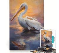 Puzzle del pellicano bianco americano,1000 pezzi,gioco di logica,pezzi a incastro preciso,divertimento in famiglia,attività serale (50x75cm)