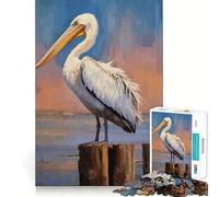 Puzzle del pellicano bianco americano,1000 pezzi,gioco stimolante per la mente,incastro perfetto,intrattenimento domestico confortevole per tutti (38x26cm)