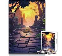 Puzzle del percorso delle rovine della giungla per adolescenti, 1000 pezzi, esperienza di apprendimento attraverso il gioco, regalo sentito per occasioni speciali, dimensioni 50x75cm