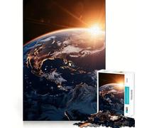Puzzle del Pianeta Terra da 1000 pezzi per adolescenti, gioco di logica puro, rilassante, taglio netto, opera d'arte (50x75cm)