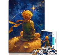 Puzzle del Piccolo Principe del Cielo Notturno per Adolescenti 1000 Pezzi, Aiuta il Cervello a Esercitare i Giocattoli Coinvolgenti per Coltivare la Pazienza Un'Opera d'Arte 38x26cm