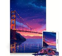 Puzzle del ponte di San Francisco da 1000 pezzi per adolescenti,stimolante per la mente,ideale per il tempo libero e la fuga dalla realtà,con incastro perfetto,perfetto come regalo per le vacanze