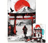 Puzzle del Portale Torii del Samurai Fuji per adolescenti, 1000 pezzi, gioco intelligente, antistress, bordi affilati, regalo di compleanno (50x75cm)