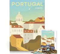 Puzzle del Portogallo da 1000 pezzi per adolescenti,stimolante per la mente,ideale per il tempo libero e la fuga dalla realtà,con incastro perfetto,perfetto come regalo per le vacanze (38x26cm)