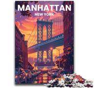 Puzzle del quartiere di Manhattan da 2000 pezzi per adulti e adolescenti, antistress, per trascorrere il tempo in casa e migliorare l'amore tra coppie, 2000 pezzi (70x100cm)
