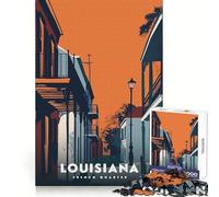 Puzzle del quartiere francese della Louisiana per ragazzi,1000 pezzi,esercizio di logica,fuga rilassante,bordi netti,regalo delizioso (38x52cm)