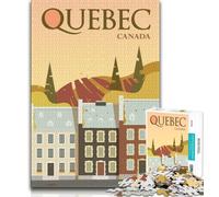 Puzzle del Quebec per adolescenti, 1000 puzzle, per ammazzare il tempo durante le vacanze, ogni pezzo è unico - Gioco stimolante e divertente per tutta la famiglia, 50x75cm