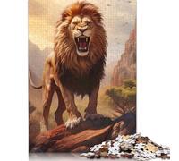 Puzzle del Re Leone Angry Wild per adulti 1500 puzzle insoliti, stimolanti e stimolanti per bambini dai 12 anni in su 1500 pezzi (85x57 cm)