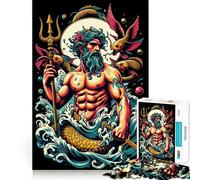 Puzzle del Regno di Poseidone da 1000 pezzi per adulti, gioco di logica e svago, bordi lisci, regalo stagionale (38x52cm)