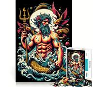Puzzle del Regno di Poseidone da 1000 pezzi per ragazzi, gioco di logica, leggero e rilassante, taglio liscio, decorazione da parete (50x75cm)