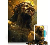 Puzzle del Sacrificio di Gesù per adolescenti, 1000 pezzi, stimola la memoria, allevia la tensione, opera d'arte dai bordi precisi (38x26cm)