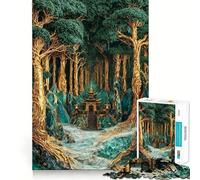 Puzzle del Santuario del Bosco Sacro da 1000 pezzi per adulti, gioco intellettuale rilassante e divertente, taglio preciso, regalo di Natale (38x52cm)