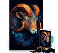 Puzzle del segno zodiacale Ariete per adolescenti,1000 pezzi,gioco di abilità mentale,taglio laser per un incastro perfetto,momento di tranquillità,esercizio mentale a casa (38x26cm)
