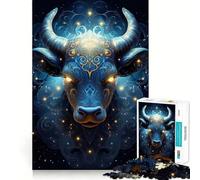 Puzzle del segno zodiacale del Toro per adolescenti, 1000 pezzi, gioco di logica, passatempo per la casa, taglio preciso, regalo per le festività 50x75cm