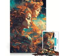 Puzzle del segno zodiacale Gemelli da 1000 pezzi,gioco cognitivo divertente,struttura a incastro precisa,attività per rafforzare i legami con i propri cari (50x75cm)