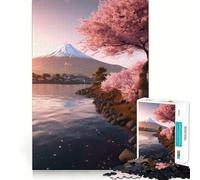 Puzzle del sereno Monte Fuji da 1000 pezzi per adulti, gioco intelligente e divertente per la casa, bordi lisci, oggetto da collezione (38x52cm)