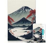 Puzzle del sereno Monte Fuji da 1000 pezzi per adulti, ideale per rafforzare la memoria, per il tempo libero e il divertimento, con bordi di qualità e un regalo elegante (50x75cm)