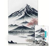 Puzzle del sereno Monte Fuji da 1000 pezzi per adulti, ideale per rafforzare la memoria, per il tempo libero e il divertimento, con bordi di qualità e un regalo elegante (38x52cm)