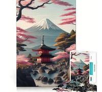 Puzzle del sereno Monte Fuji per adulti, 1000 pezzi, gioco di logica chiaro, hobby tranquillo, taglio perfetto, regalo elegante (38x52cm)