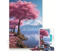 Puzzle del sereno Monte Fuji per adulti, 1000 pezzi, gioco di logica chiaro, hobby tranquillo, taglio perfetto, regalo elegante (38x52cm)