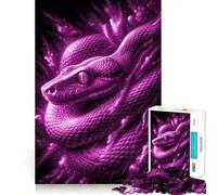 Puzzle del Serpente Viola da 1000 pezzi per adolescenti stimola la memoria, rilassante e divertente, con bordi precisi, un regalo pensato con cura 50x75cm