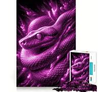 Puzzle del Serpente Viola per Ragazzi, 1000 Pezzi, Sviluppa la Memoria, Lento Divertimento Bordo Pulito Regalo di Natale 38x26cm