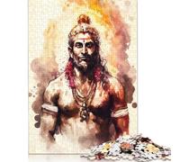 Puzzle del Signore Ayyappa sull'Induismo, 100% in cartone riciclato, per bambini e bambine, regalo di Natale, 1000 pezzi (75x50 cm)