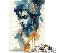 Puzzle del Signore Krishna sull'Induismo, 100% in cartone riciclato, per bambini e bambine, regalo di Natale, 1000 pezzi (75x50 cm)