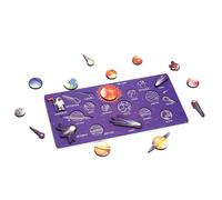 Puzzle del Sistema Solare, 29x15cm Puzzle Spaziale in Legno Pianeti Solari Giocattoli per Bambini Progetto di Apprendimento Prescolare Giochi per la Prima Infanzia Regalo per Ragazzi Ragazze
