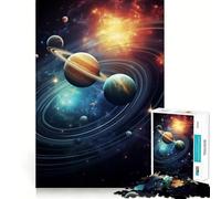 Puzzle del Sistema Solare da 1000 pezzi per adolescenti, gioco per allenare la mente, momento di condivisione, taglio di precisione, pezzo da collezione 38x26cm