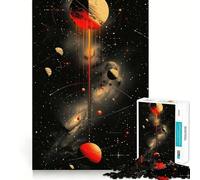 Puzzle del sistema solare da 1000 pezzi per adolescenti: rafforza la memoria, calma e relax, bordi lisci, (38x26cm)