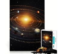 Puzzle del Sistema Solare da 1000 pezzi per adulti, gioco stimolante per la mente, per momenti di relax, arte nitida da collezione 38x52cm