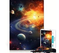 Puzzle del Sistema Solare da 1000 pezzi per ragazzi, gioco intelligente e rilassante, con schema di montaggio e lista dei desideri di Babbo Natale 50x75cm