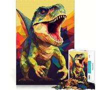 Puzzle del T-Rex Arrabbiato e Ruggente per Adulti,1000 Pezzi,Gioco di Memoria e Allenamento per la Mente,Taglio Preciso,Finitura Premium,Un Modo Coinvolgente per Passare il Tempo Libero (50x75cm)