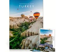 Puzzle del Tacchino della Cappadocia da 1000 pezzi per adolescenti, stimolante per la memoria, rilassante, divertente, taglio uniforme, pensato per Natale (38x52cm)