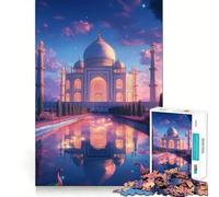 Puzzle del Taj Mahal al tramonto, 1000 pezzi, per adulti, gioco intelligente, per interni, taglio preciso, regalo perfetto 50x75cm