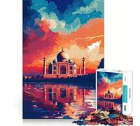 Puzzle del Taj Mahal in India, 1000 pezzi per adulti, gioco stimolante per la mente, per momenti di relax, opera d'arte da collezione 38x26cm
