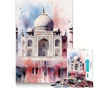 Puzzle del Taj Mahal, India, per adulti, 1000 pezzi, gioco stimolante per la mente, calma e bellezza, pezzo da collezione 38x26cm