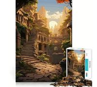 Puzzle del Tempio Antico da 1000 pezzi esercizio mentale divertente,pezzi che si incastrano perfettamente,un modo coinvolgente per trascorrere il tempo libero (38x52cm)
