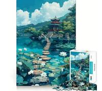 Puzzle del Tempio da 1000 pezzi per ragazzi, gioco di logica, momento di relax, bordo di qualità, regalo perfetto 38x52cm