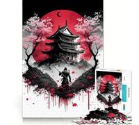Puzzle del Tempio dei Samurai per ragazzi, 1000 pezzi, gioco di abilità mentale, svago rilassante, design da assemblare, regalo di alta qualità (38x52cm)