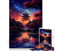 Puzzle del Tempio del Crepuscolo per ragazzi, 1000 pezzi, stimolante per la mente, divertente e rilassante, con bordi precisi Un regalo perfetto (38x52cm)