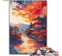 Puzzle del tempio in stile giapponese per adolescenti, 2000 pezzi, adatti dai 14 anni in su, decorazione da parete, regalo di compleanno (70x100cm)