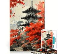 Puzzle del tempio per ragazzi, 1000 pezzi, gioco cognitivo, hobby tranquillo, bordo di alta qualità, regalo di Natale 38x52cm