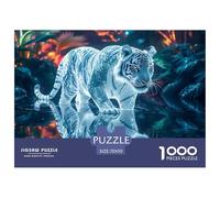 Puzzle del Tigre da 1000 Pezzi, Gioco Educativo, Sfide Divertenti, Creatività & Idea Regalo, Bellissimo Puzzle, Decorazione per la Casa, Regalo per Donne e Uomini, 70x50cm/1000pezzi